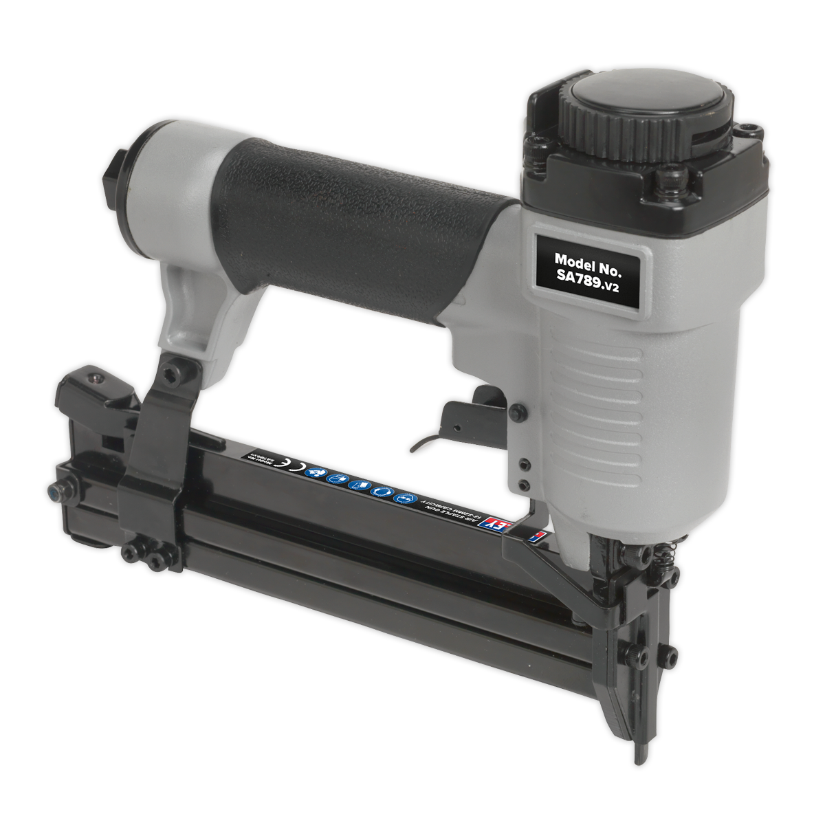 Sealey Air Staple Gun Aluminium Body & Rubber Grip Handle 13-32mm SA789