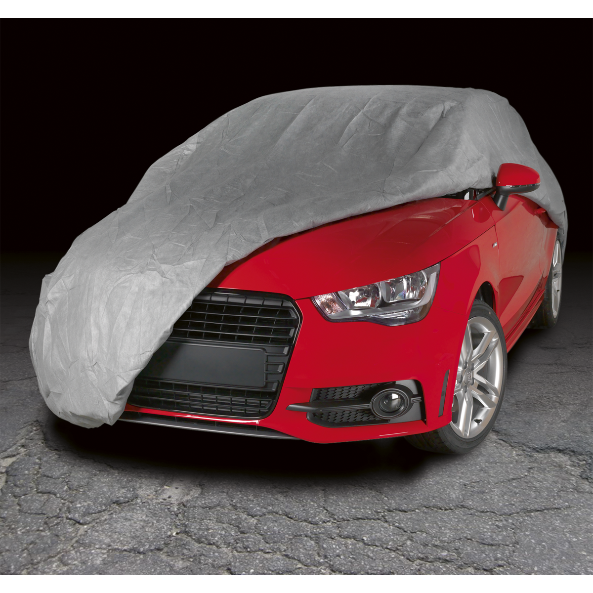 Sealey All Seasons Car Cover Waterproof 3-Layer Breathable - Medium SCCM