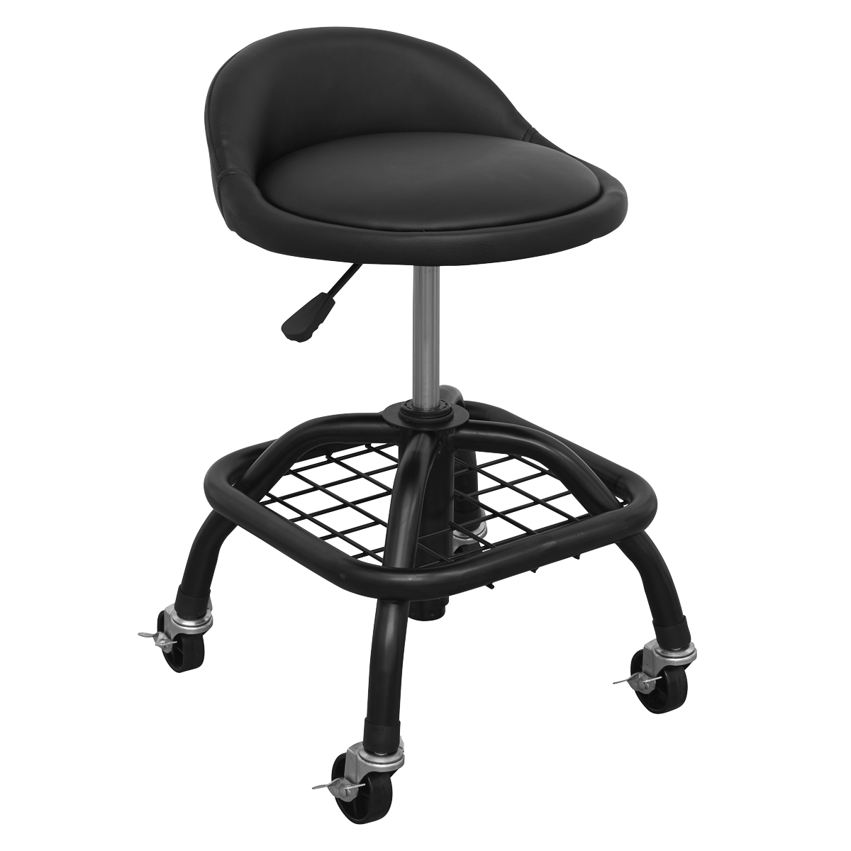 Sealey Pneumatic Creeper Stool With Adjustable Height Swivel Seat SCR02B