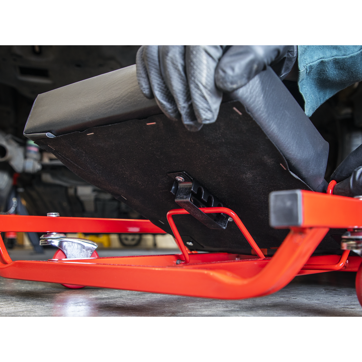 Sealey Creeper With Adjustable Headrest With Powder Coat Paint Finish SCR74
