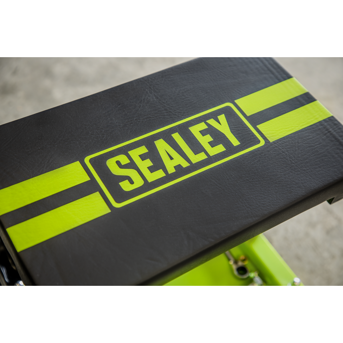 Sealey Mechanics Utility Seat With Powder Coated Finish- Hi-Vis Green SCR9HV