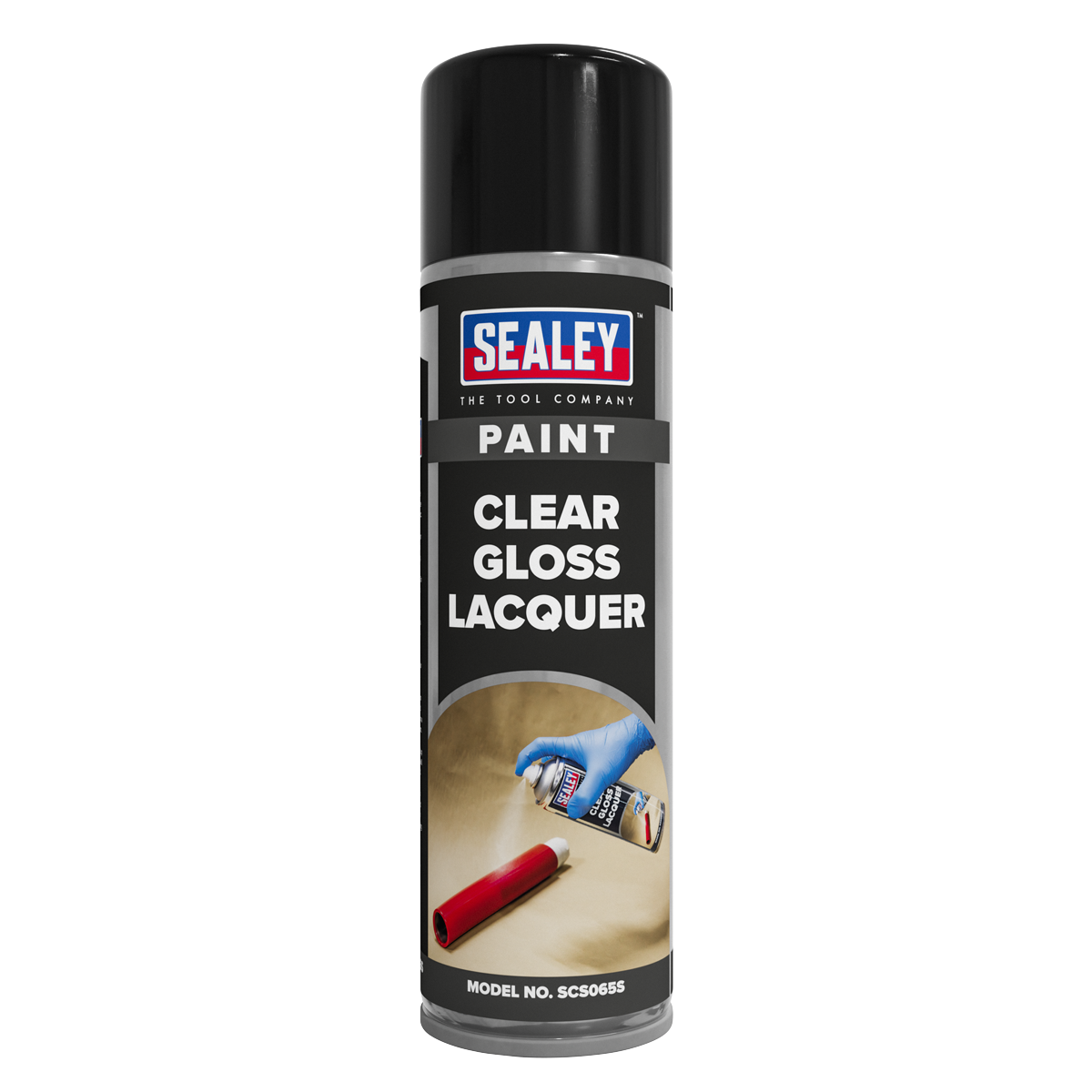 Sealey Gloss Lacquer 500ml Clear Large Coverage Fast Drying 6 Pieces SCS065