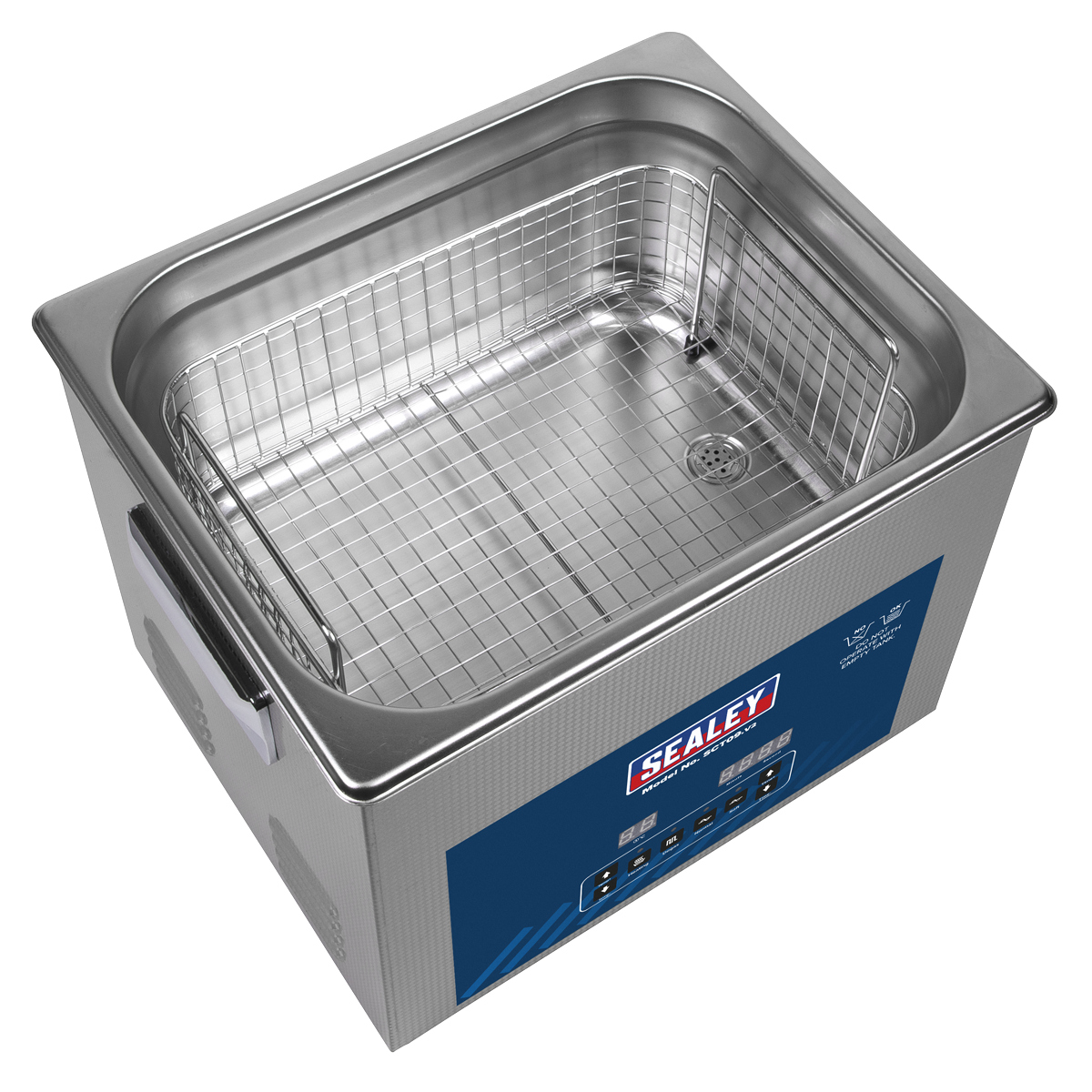 Sealey Ultrasonic Parts Cleaning Tank With Clear LED Display - 9L SCT09