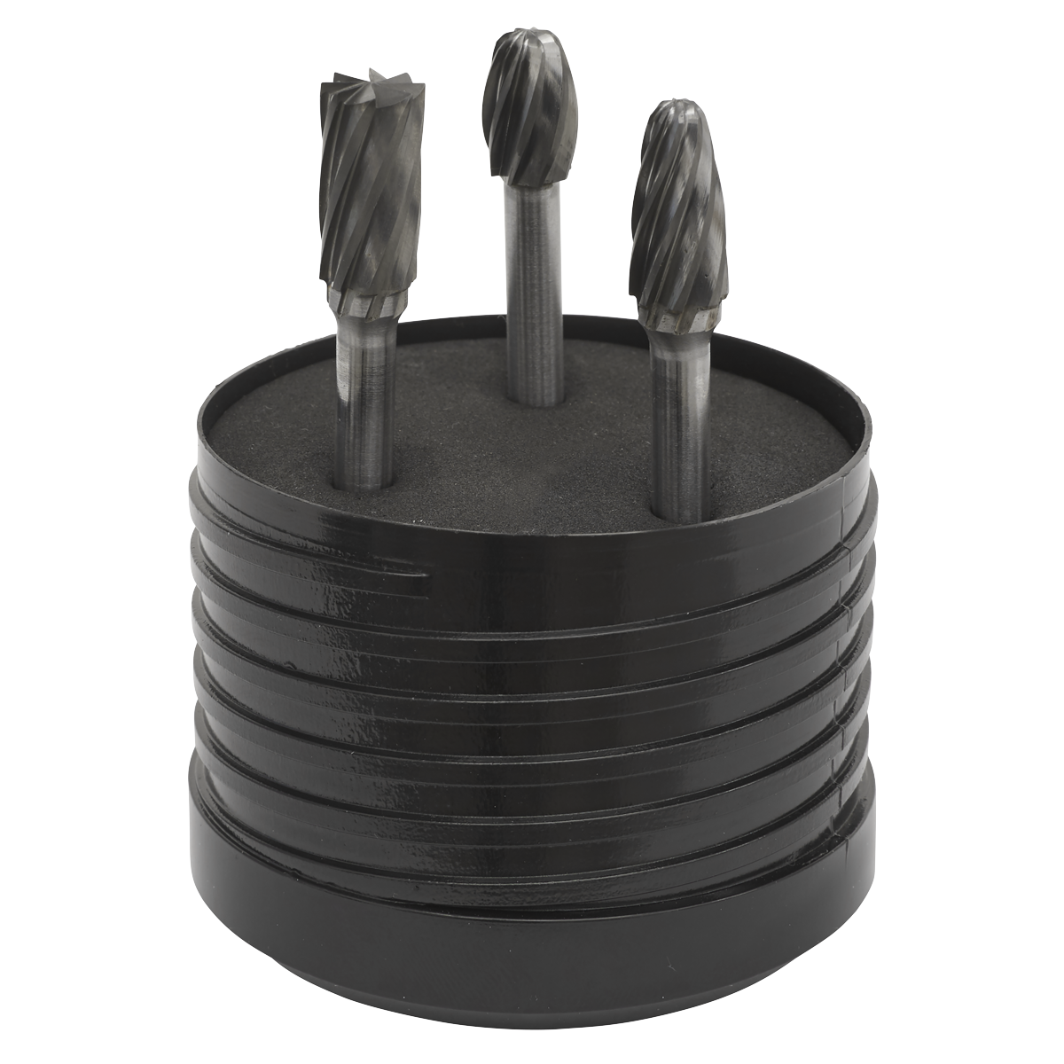 Sealey Tungsten Carbide Rotary Burr Set 3 Pcs Ripper/Coarse Ø6mm x 65mm SDBCK3