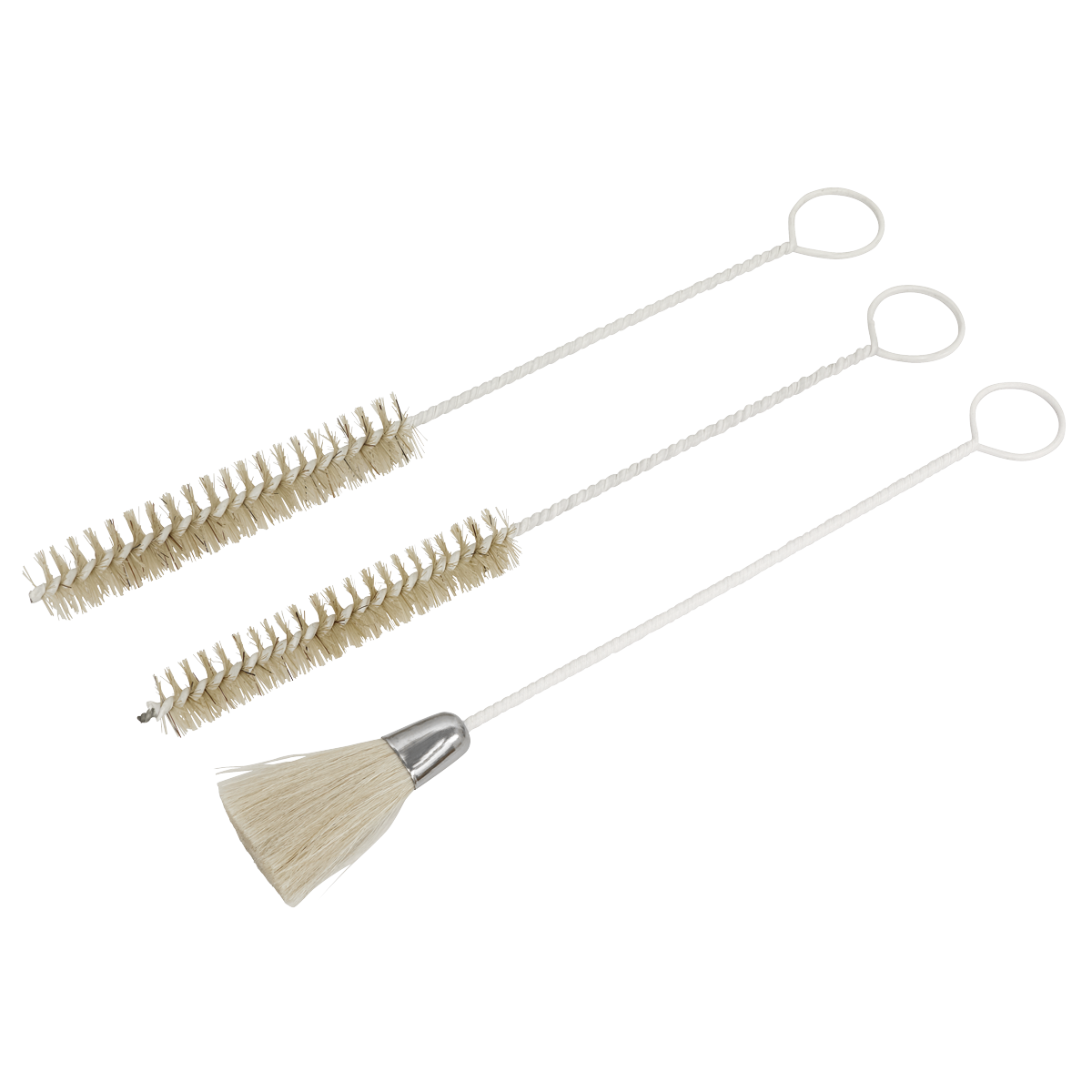 Sealey Spray Gun Cleaning Brush Set For Thinners & Cleaning Solvents 3Pcs BSGC/3