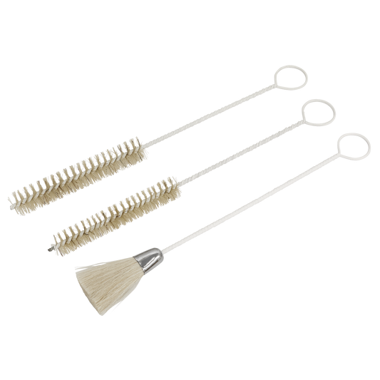 Sealey Spray Gun Cleaning Brush Set For Thinners & Cleaning Solvents 3Pcs BSGC/3