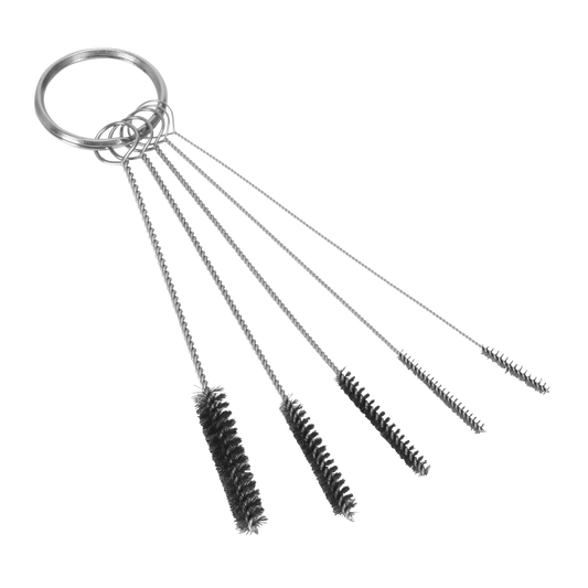 Sealey Spray Gun Cleaning Mini Brush Set For Use With Thinners 5 Pieces BSGC4