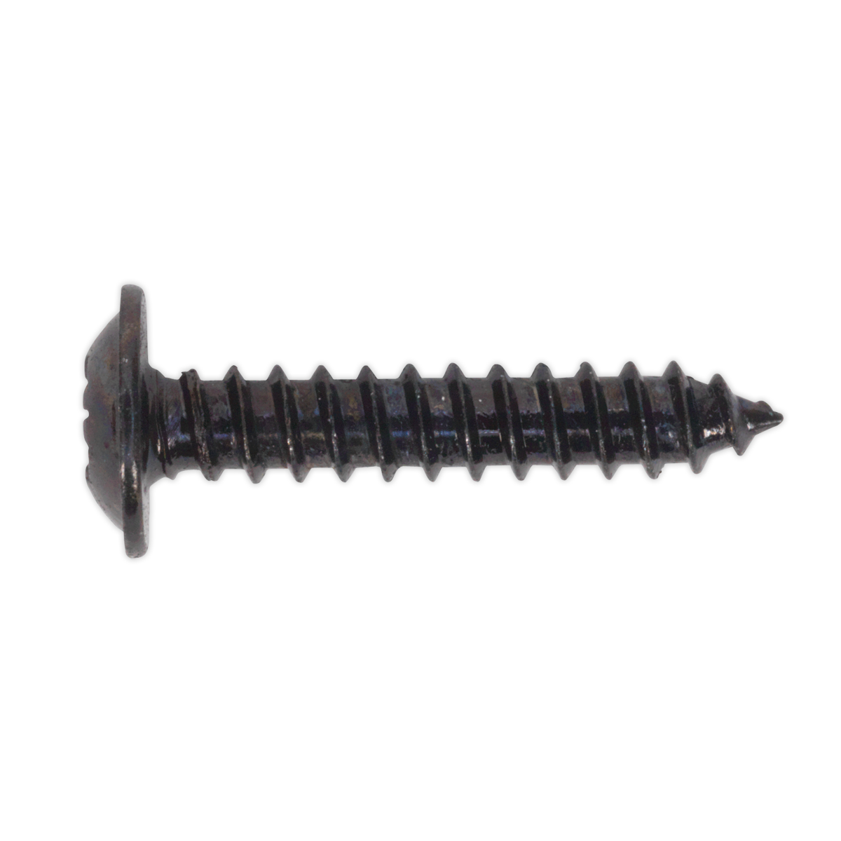 Sealey Self Tapping Screw 3.5 x 19mm Flanged Head Black Pozi BS 4174 Pack of 100