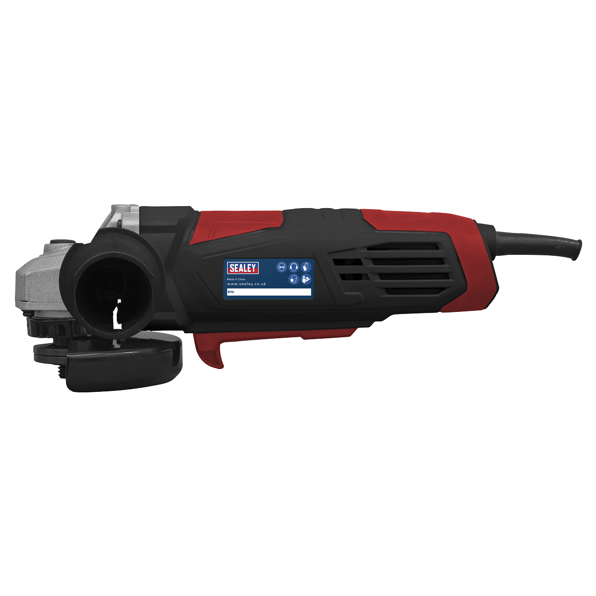 Sealey Angle Grinder Ø115mm 750W/230V Adjustable Wheel Guard LED Light SG115E