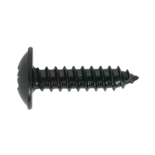 Sealey Self Tapping Screw 4.8 x 13mm Flanged Head Black Pozi BS 4174 Pack of 100