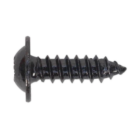 Sealey Self Tapping Screw 4.8 x 16mm Flanged Head Black Pozi BS 4174 Pack of 100