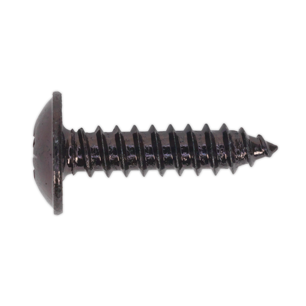 Sealey Self Tapping Screw 4.8 x 19mm Flanged Head Black Pozi BS 4174 Pack of 100