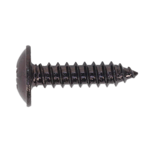Sealey Self Tapping Screw 4.8 x 19mm Flanged Head Black Pozi BS 4174 Pack of 100