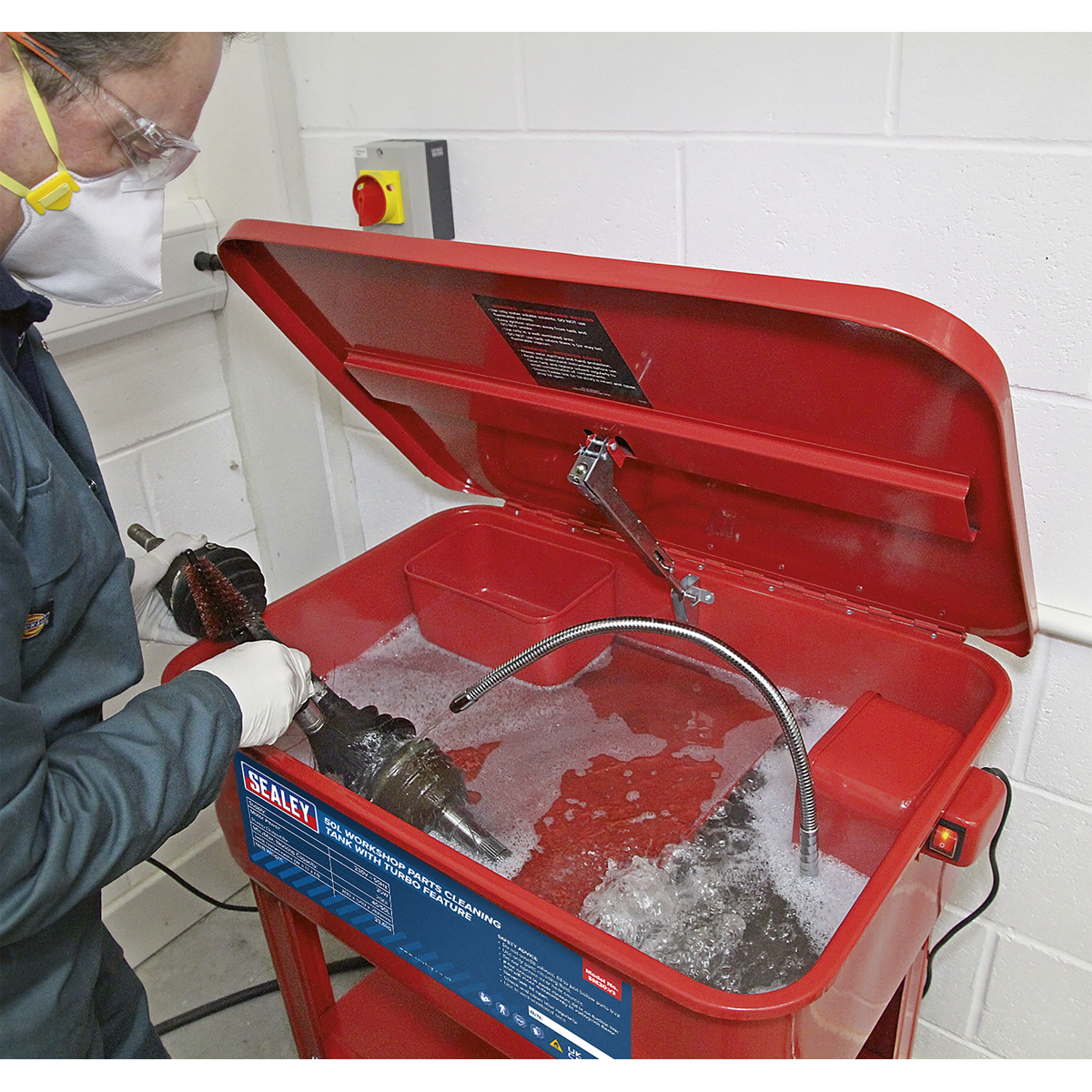 Sealey Parts Cleaning Tank With Turbo Feature Triple Baked Enamel Finish SM20
