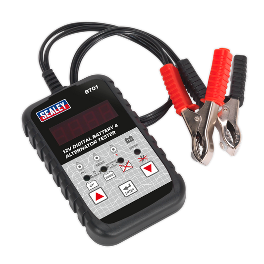 Sealey Digital Battery & Alternator Tester With LED Control Panel 12V BT01