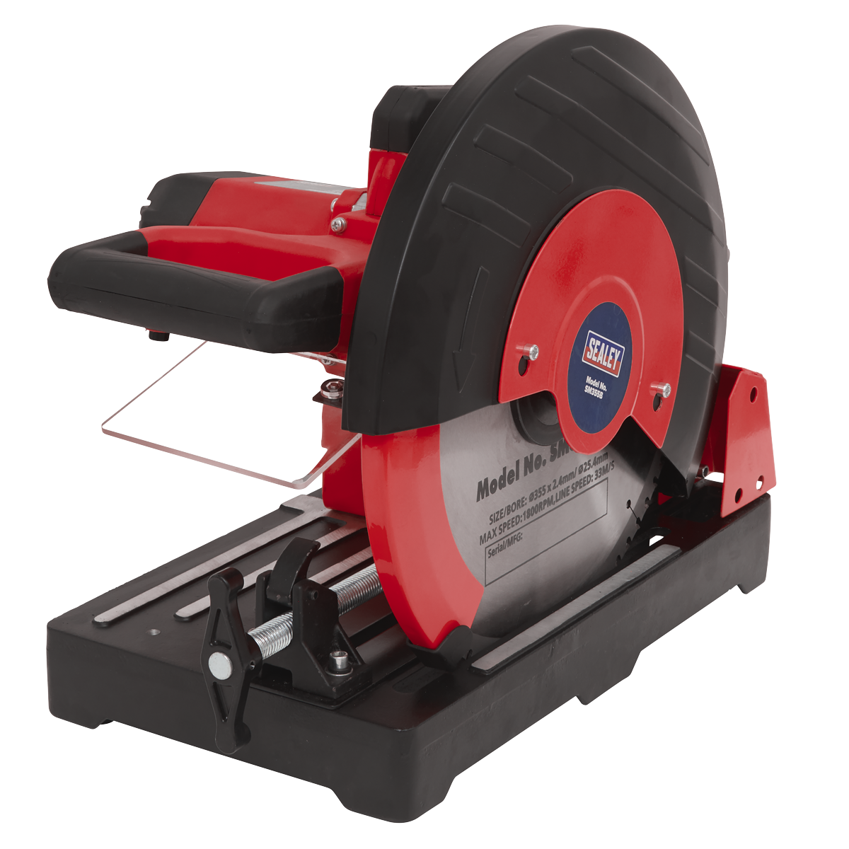 Sealey Ø355mm Cut-Off Machine For Steel Wood Brass Aluminium 2480W 230V SM355B