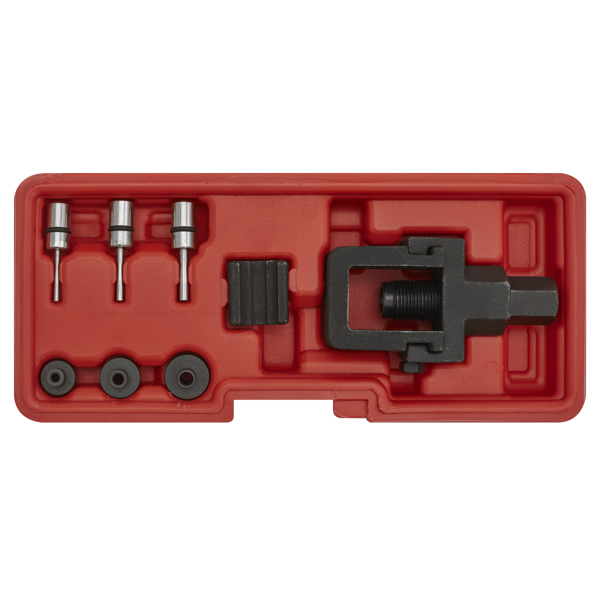 Sealey Motorcycle Chain Splitter/Riveting Tool Set - Heavy Duty Black SMC4