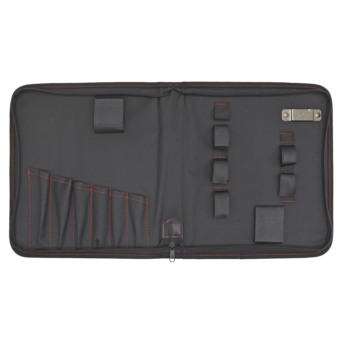 Sealey 6 Pocket Zipped Tool Pouch Workshop Organiser Storage Tote SMC43