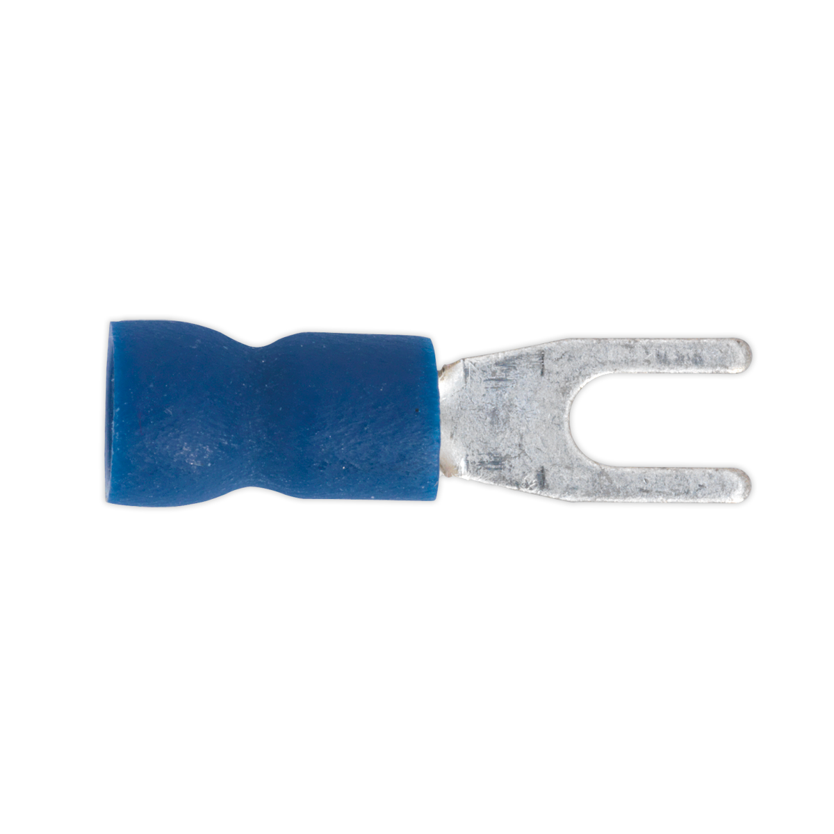 Sealey Ø3.7mm 4BA Blue Easy-Entry Fork Terminal Fits Cables 16-14 AWG x100 BT13