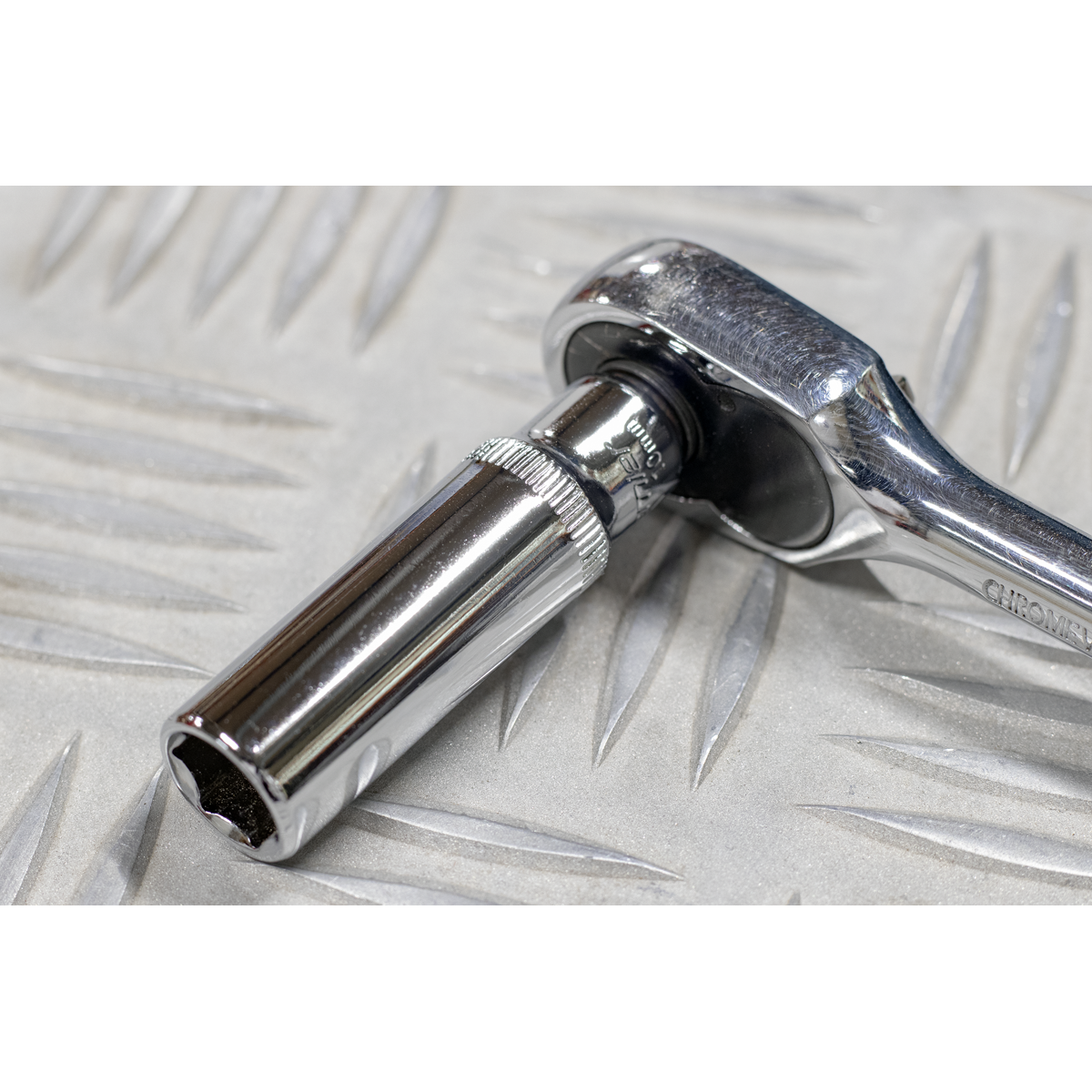 Sealey WallDrive Socket 10mm Deep 1/4" Square Chrome Vanadium Steel SP1410D