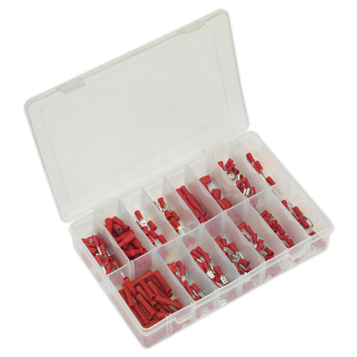 Sealey Crimp Terminal Assortment Electrical Connectors Red 260 Pieces AB039RT