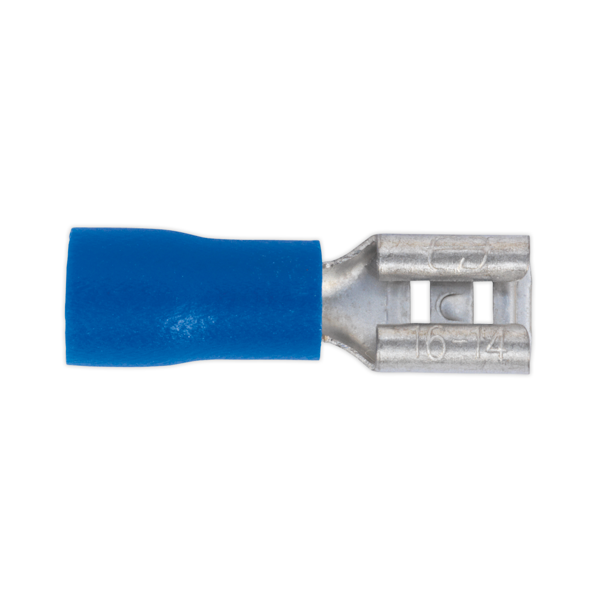 Sealey Push On Terminal 4.8mm Female Blue For Cables 16-14 AWG Pack of 100 BT19