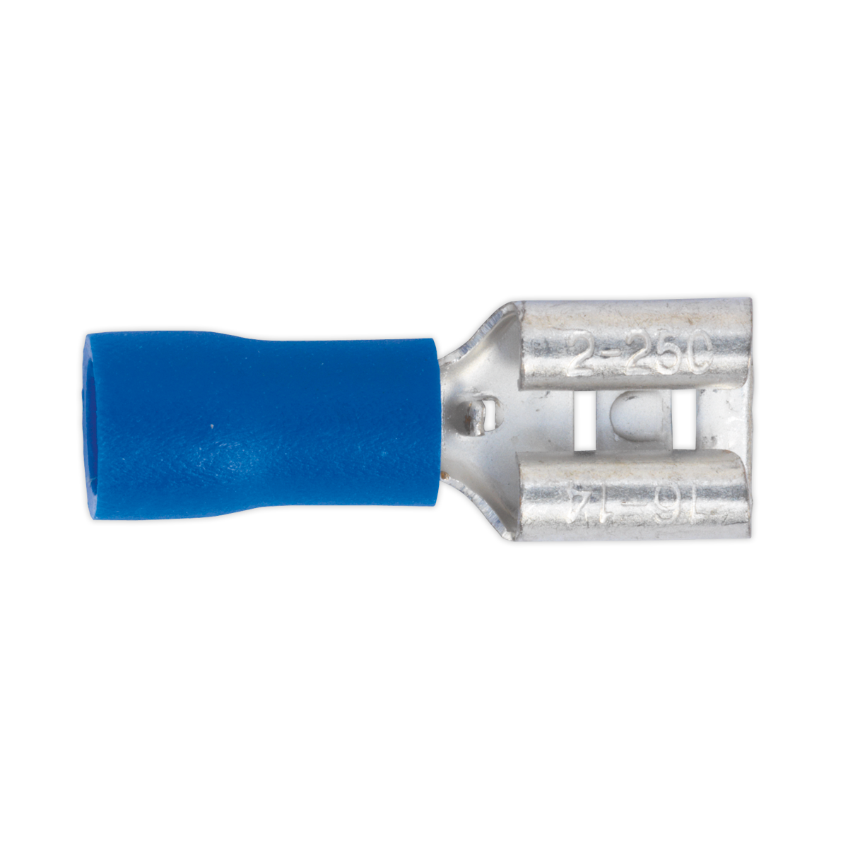 Sealey Push On Terminal 6.3mm Female Blue For Cables 16-14 AWG Pack of 100 BT20