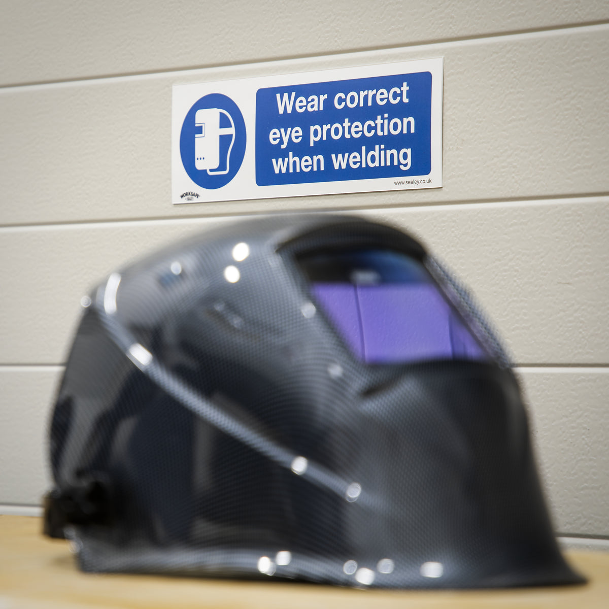 Sealey Mandatory Safe Sign Wear Eye Protection When Welding Rigid Plastic SS54P1
