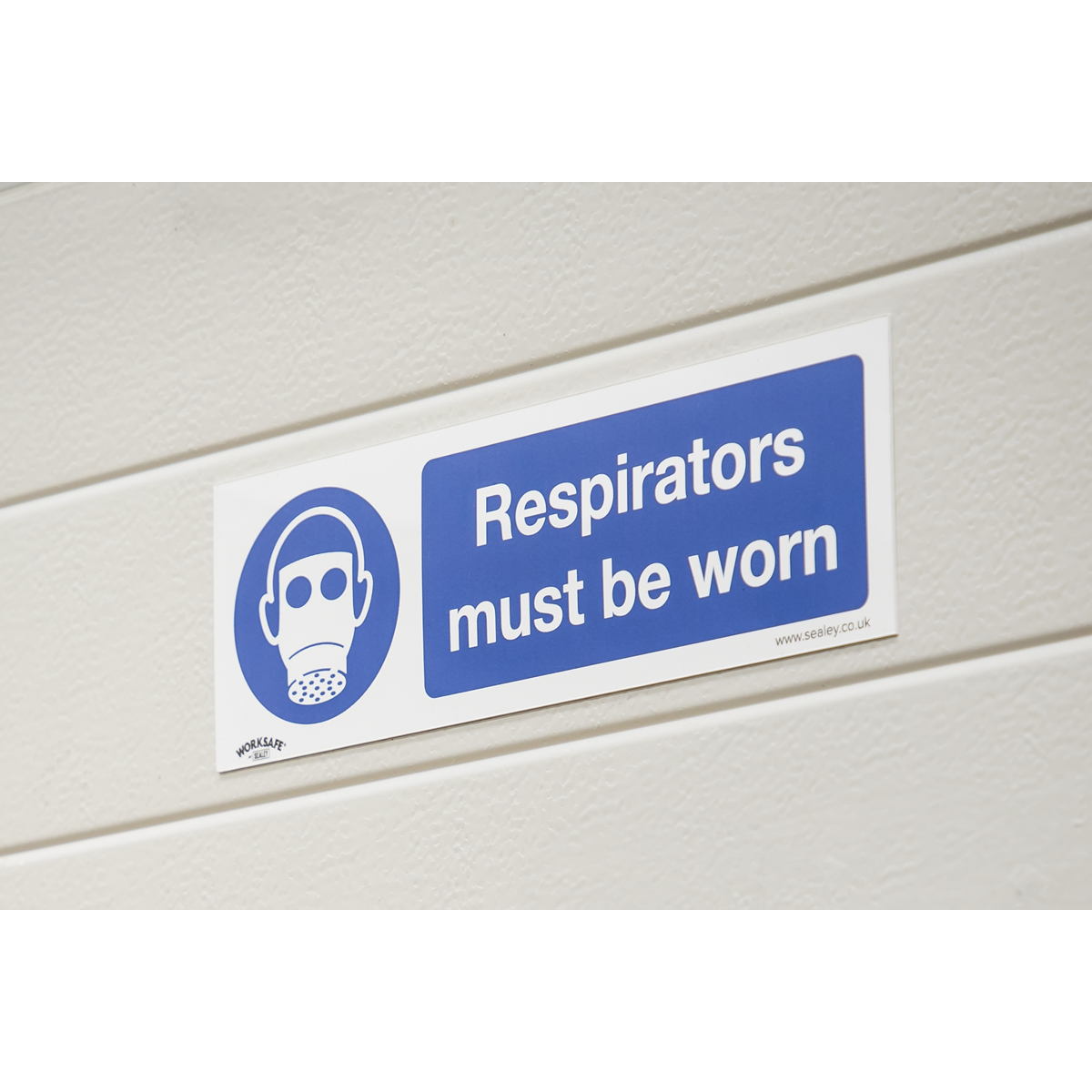 Sealey Mandatory Safety Sign Respirators Must Be Worn Rigid Plastic x1 SS56P1