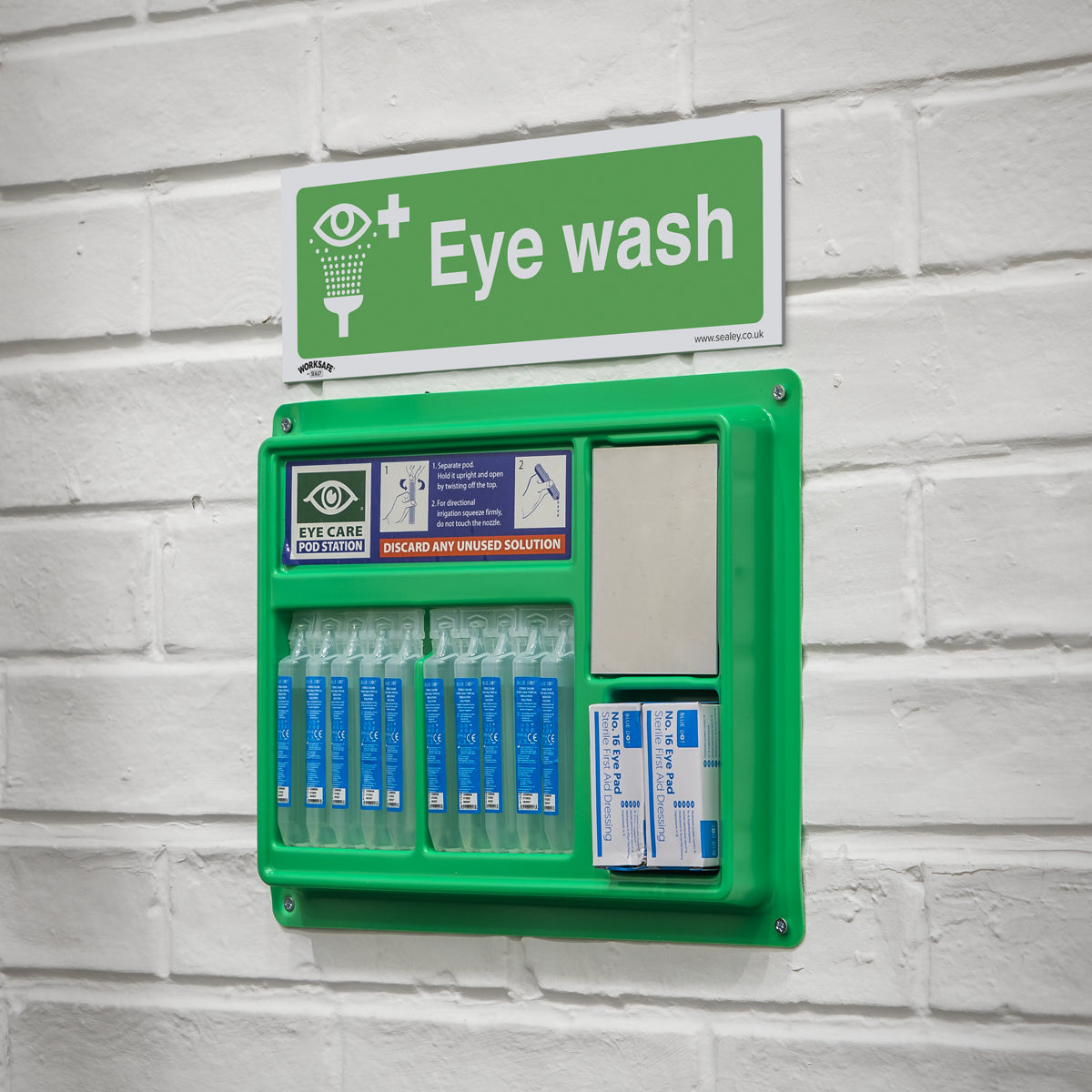 Sealey Safe Conditions Safety Sign Eye Wash Rigid Plastic 300 x 100mm SS58P1