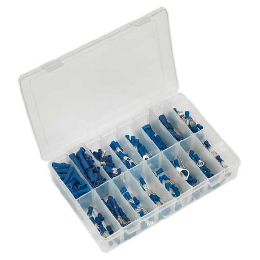 Sealey Crimp Terminal Assortment Electrical Connectors Blue 280 Pieces AB040BT