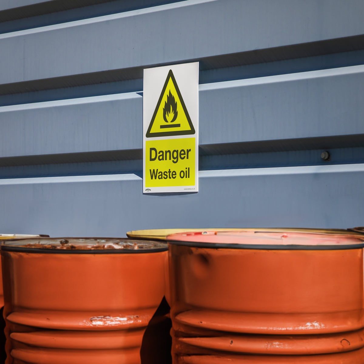 Sealey Warning Safety Sign Danger Waste Oil - Self-Adhesive Vinyl x1 SS60V1
