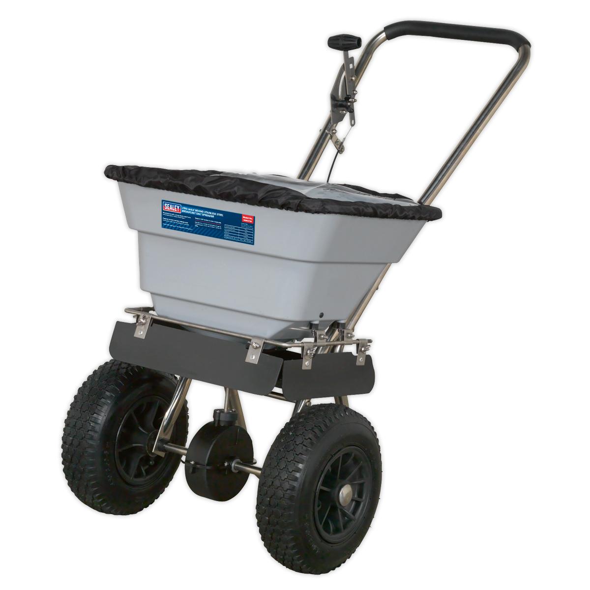 Sealey Broadcast Salt Spreader 37kg 29L 3m-3.6m Spread Steel Walk Behind SSB37W