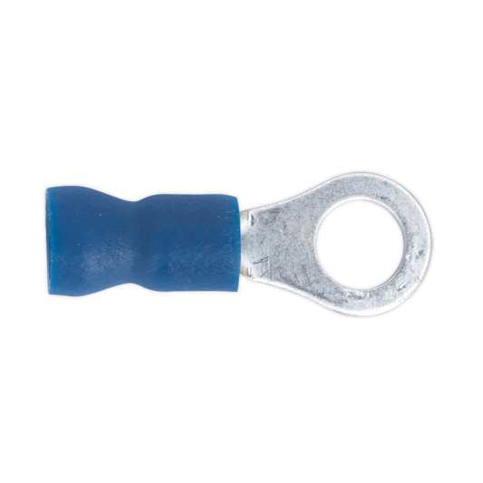 Sealey Easy Entry Ring Terminal 5.3mm 2BA Blue For Cables 16-14 AWG x100 BT25