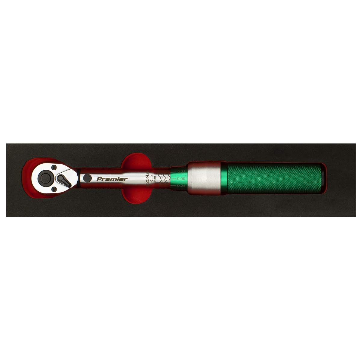 Sealey 1/4" Square Drive 5-25Nm Calibrated Torque Wrench Micrometer Style STW901