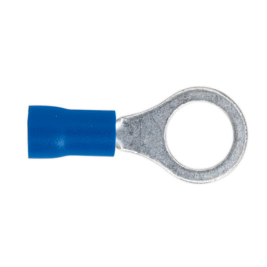 Sealey Easy Entry Ring Terminal 8.4mm 5/16" Blue For Cables 16-14 AWG x100 BT27