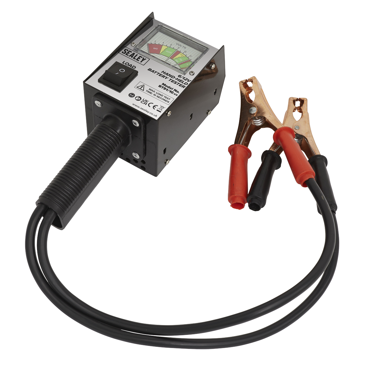 Sealey Handheld Battery Tester Tool With Moving-Coil Meter 6/12V BT91/10