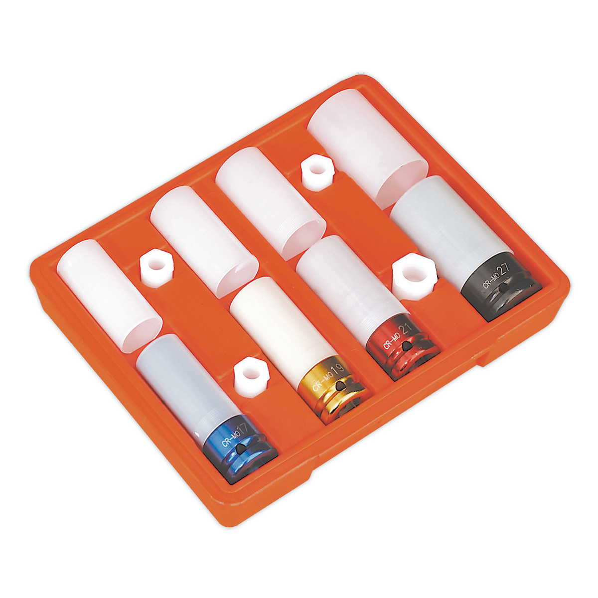Sealey Alloy Wheel Impact Socket Set 4 Pieces 1/2" Square Drive 6-Point SX030