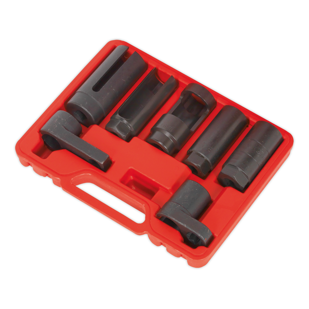 Sealey Oxygen Sensor Socket Set 7 Pieces 3/8" & 1/2" Square Drive SX032