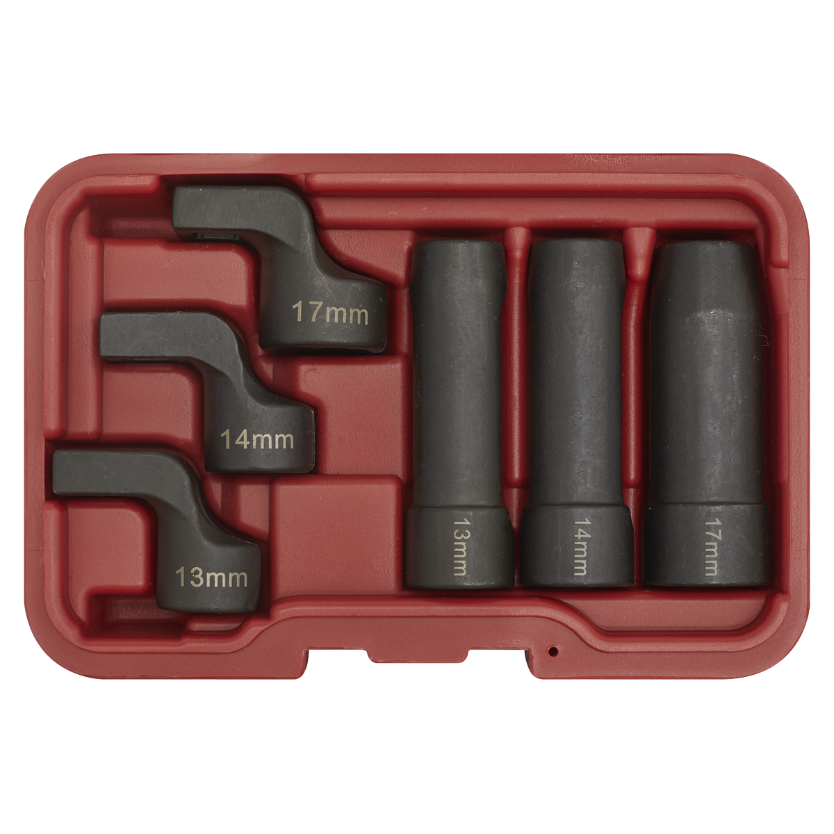 Sealey EGT Sensor Socket Set 6 Point 3/8" Square Drive - 6 Pieces Tool SX0321