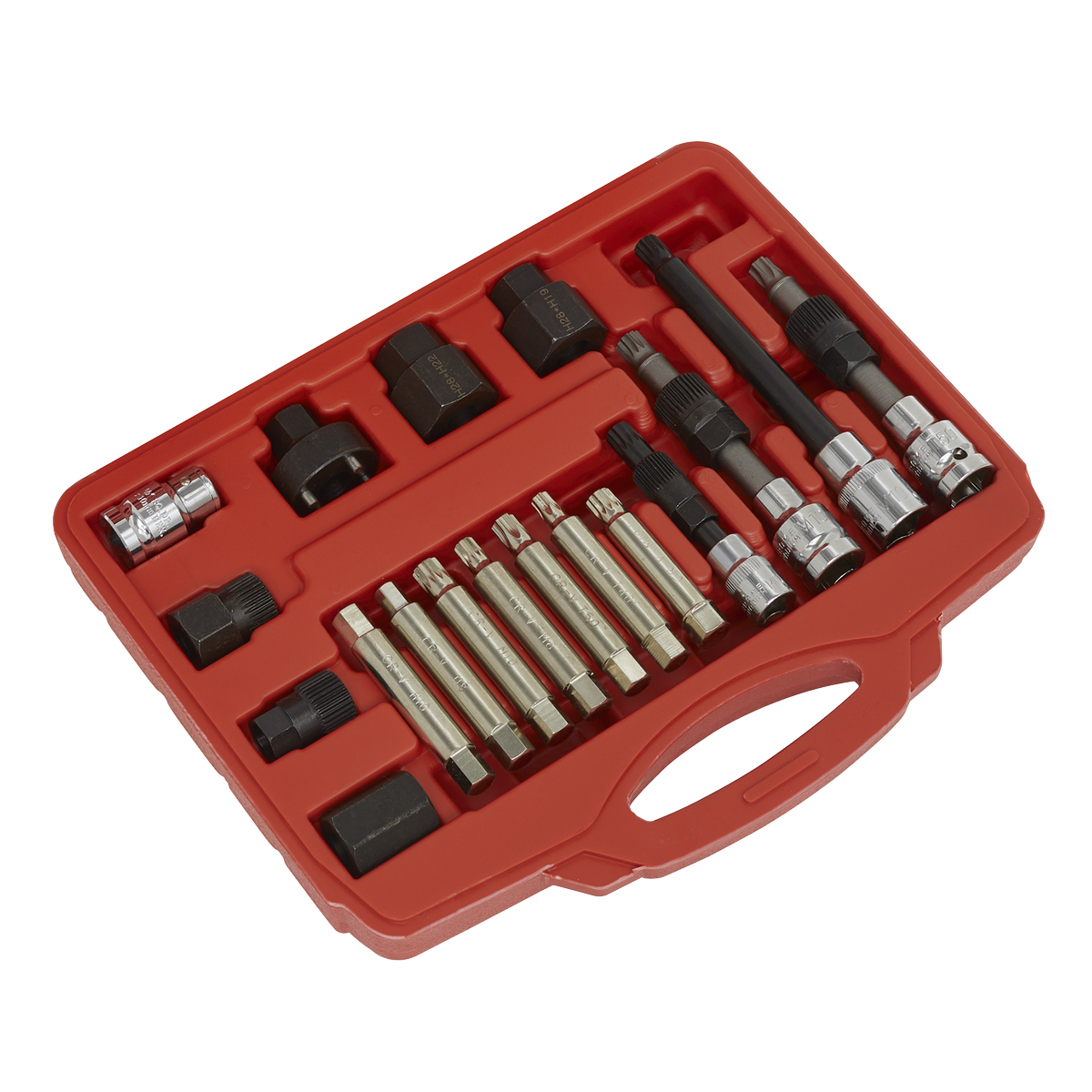 Sealey Alternator Freewheel Pulley Removal Set In Storage Case 18 Pieces SX402