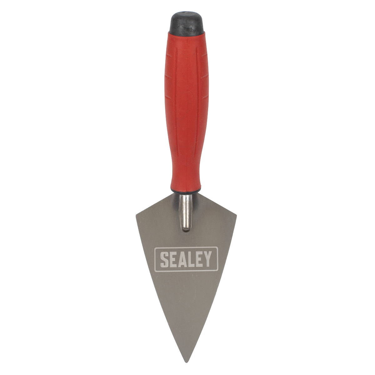 Sealey Stainless Steel Sharp Pointing Trowel Sharp Rubber Handle 140mm T1222