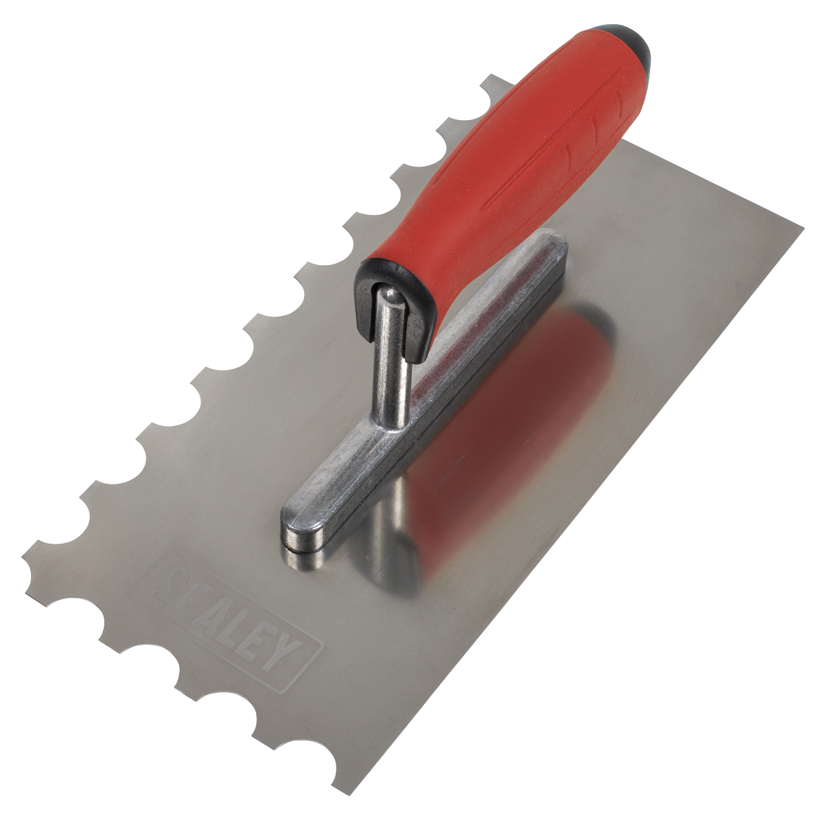 Sealey Stainless Steel 270mm Semicircle Tooth Trowel Rubber Handle Aluminium
