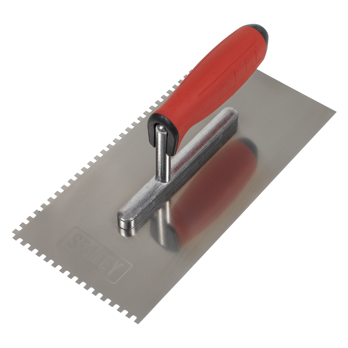 Sealey Stainless Steel 270mm Notched Trowel Rubber Handle Soft Grip 4mm T7804