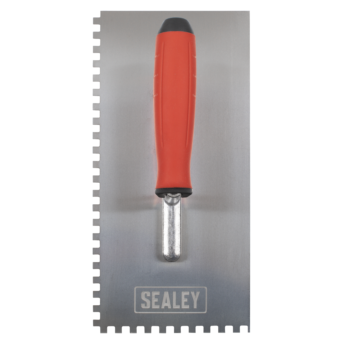 Sealey Stainless Steel 270mm Notched Trowel Rubber Handle Soft Grip 6mm T7806
