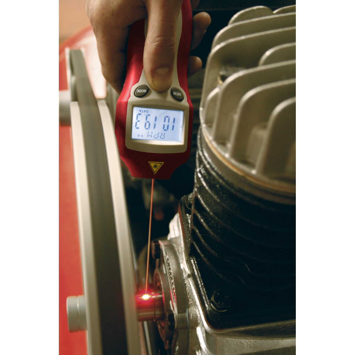 Sealey Digital Tachometer Contact/Non-Contact With Reflective Tape TA050