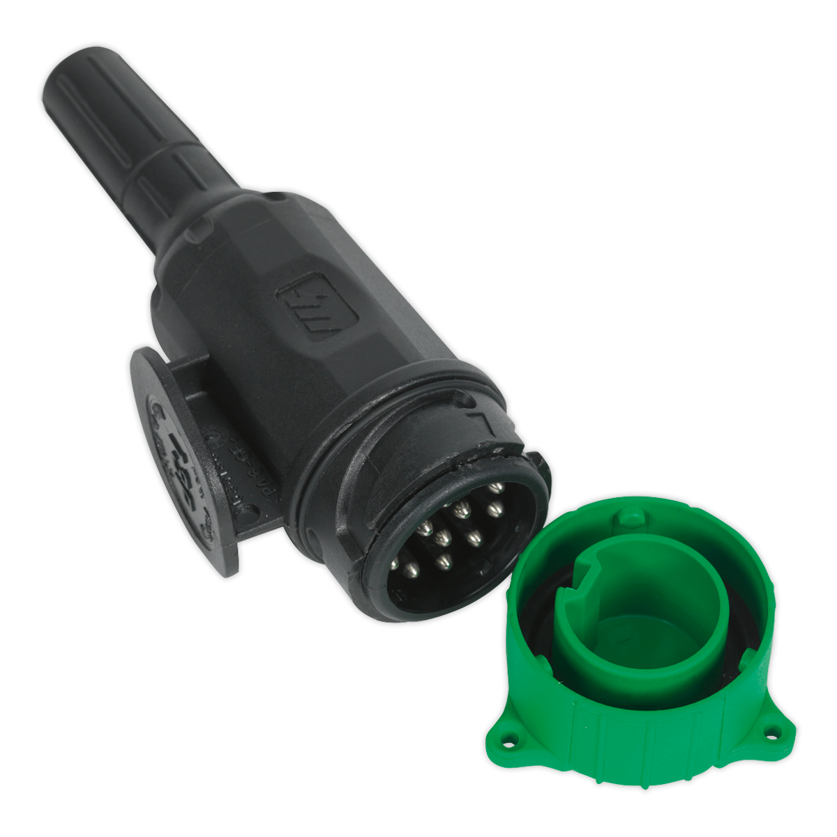 Sealey 12V 13-Pin Euro Towing Plug from Plastic With Rubber Grommet TB53