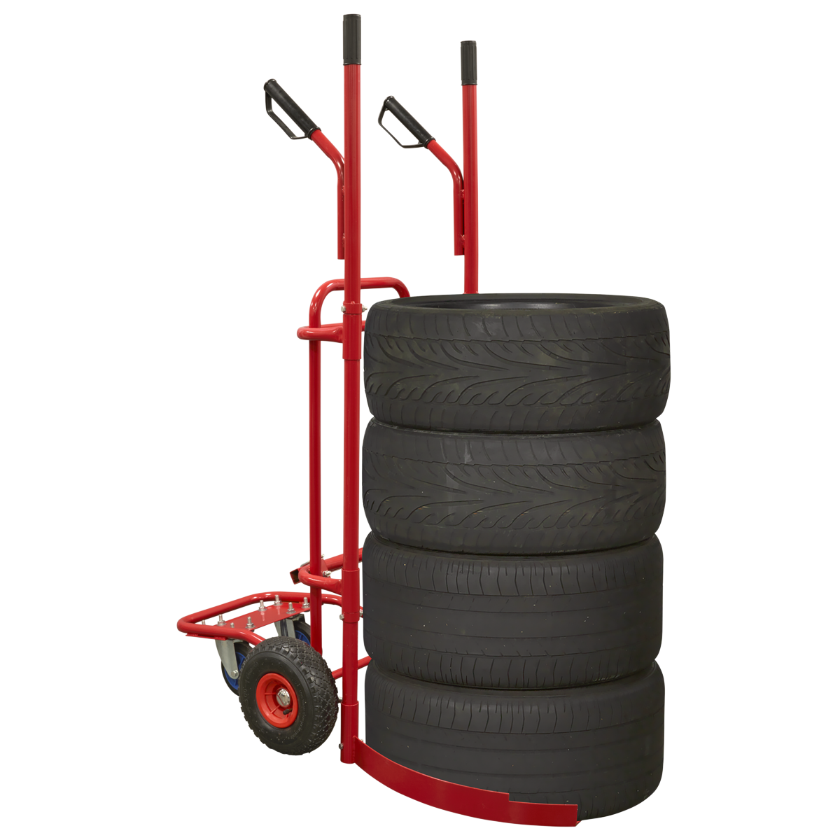 Sealey Tyre Transport Trolley 200kg Capacity Tubular Steel Construction TH003
