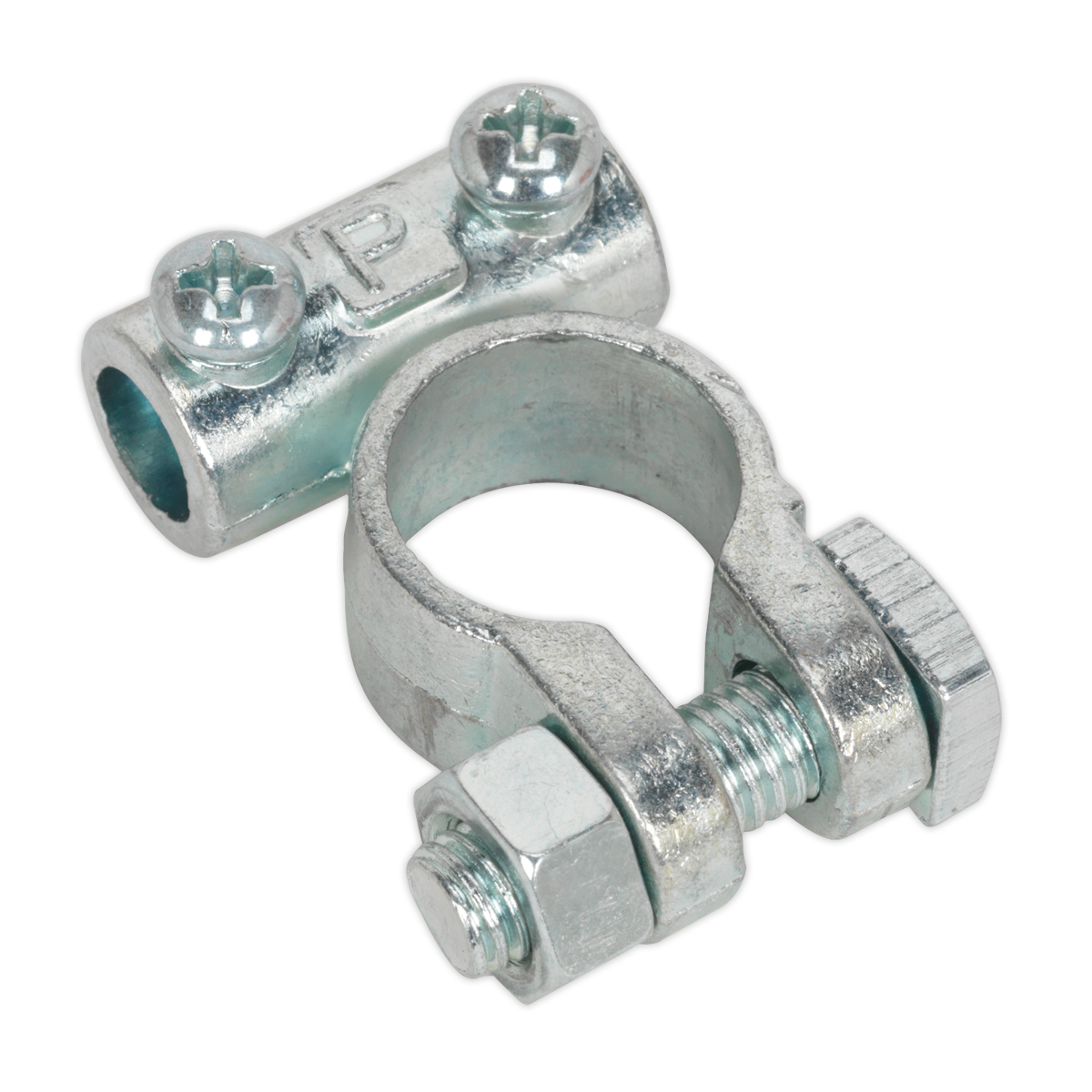 Sealey 12V Positive Light-Duty Battery Terminal Silver - Pack of 10 Pieces BTP1