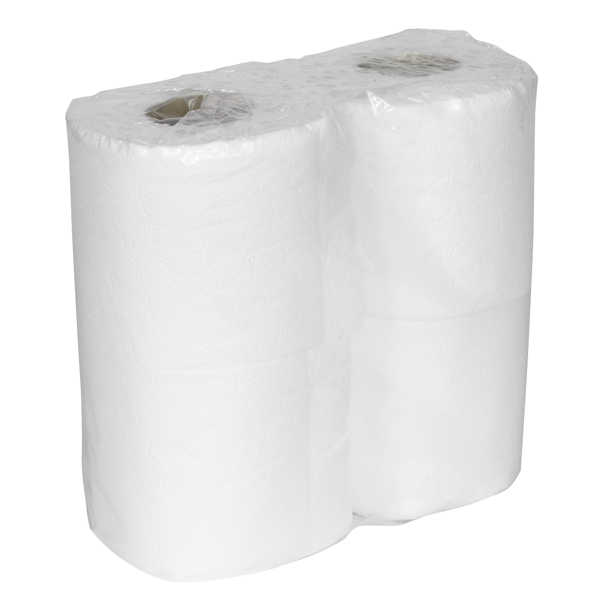 Sealey Plain White 40 Toilet Rolls Embossed 2 Ply Pack of 4 x 10 Pieces TOL40